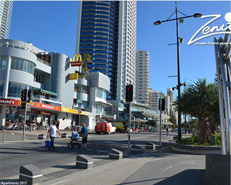 Just 50m from the 
heart of Surfers Paradise